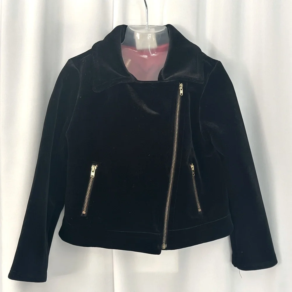 Genuine Kids Oshkosh Black Velvet Bomber Jacket (629)